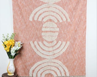 Hand Tufted Cotton Throw Blanket | Fringe Tassel  Throw | Boho Home Decor | Textured Blanket