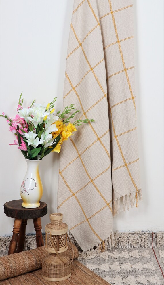 Ivory cotton online throw