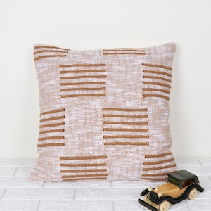 Handwoven Zapotec Pillow Cover: Boho Farmhouse Accent, 100% Cotton 18x18