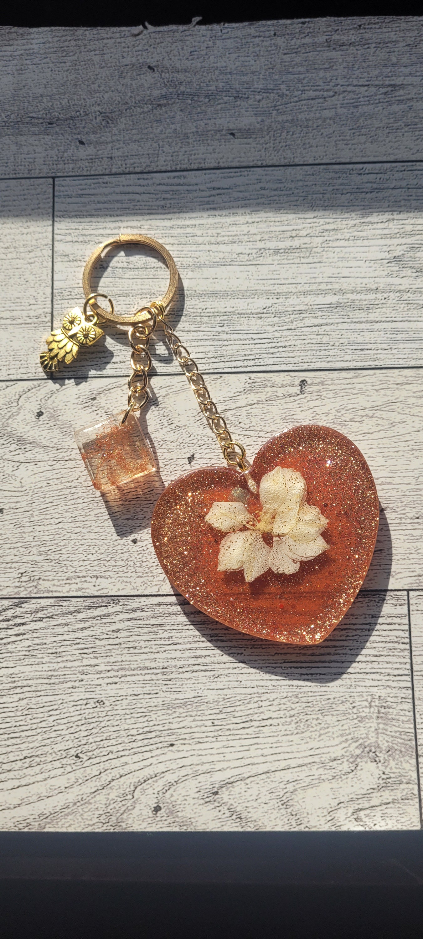 Red Heart Keychain - Etsy
