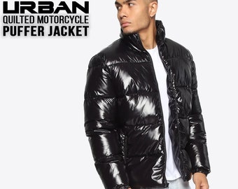 Chaqueta acolchada con capucha y forro acolchado para hombre, con cremallera, para invierno