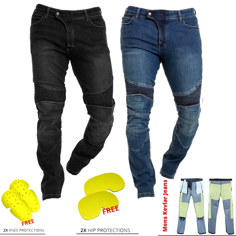 Jeans Da Moto Pantaloni Realizzato Con Kevlar Motociclista - Foto 9