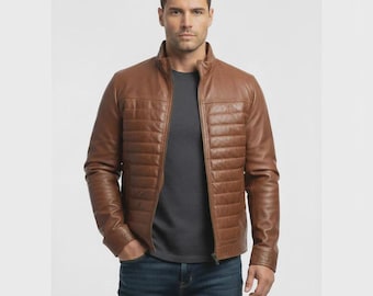 MOTROX Premium Lammfellleder Daunenjacke - Warm, leicht und raffiniert