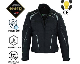 Mens Motorcycle Extra Protection Jacket Motrox GTX Textil Waterproof Jacket CE Armours