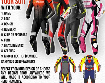 Motorcycle Leather Suit On Road Off Road Motorbike Riding Suit custom made Design