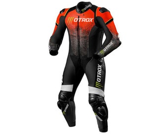 MotoGirl Leather Motorcycle Suit: Cowhide Biker Riding Suit, CE Armored