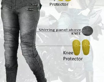 Frauen Motorradhose Motorrad Damen Jeans Biker Hose mit Kevlar gemacht