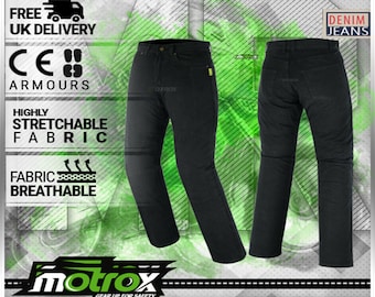 Mens Jeans Motorcycle Pants Motorbike Denim Trousers Off Road Black jeans CE Armour UK