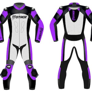 レディース ピンクレザー モーターサイクルスーツ：CE アーマード モト