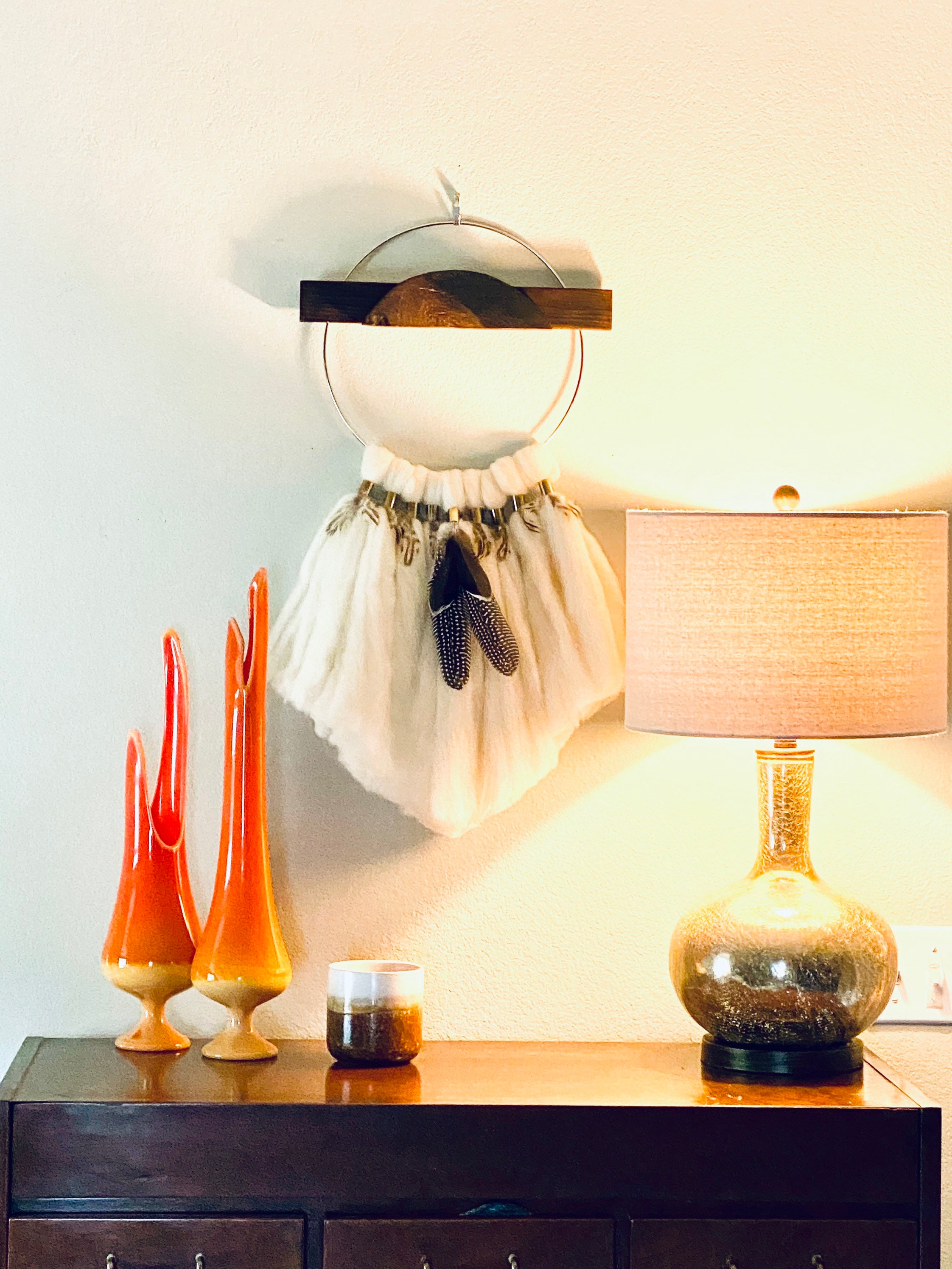 Colgante de pared de madera y lana | Etsy