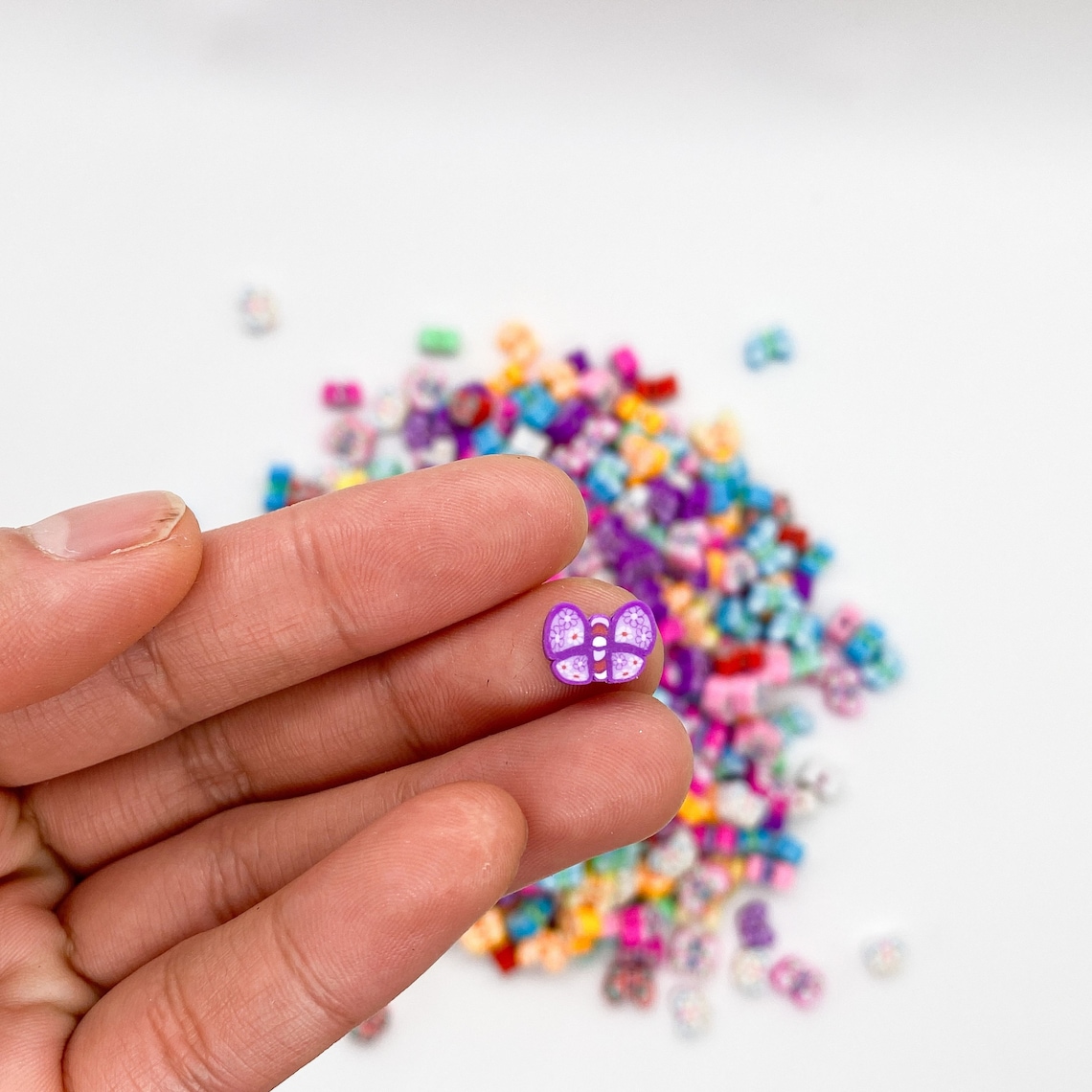 10mm Butterfly Clay Beads Butterfly Beads Clay Beads DIY Etsy