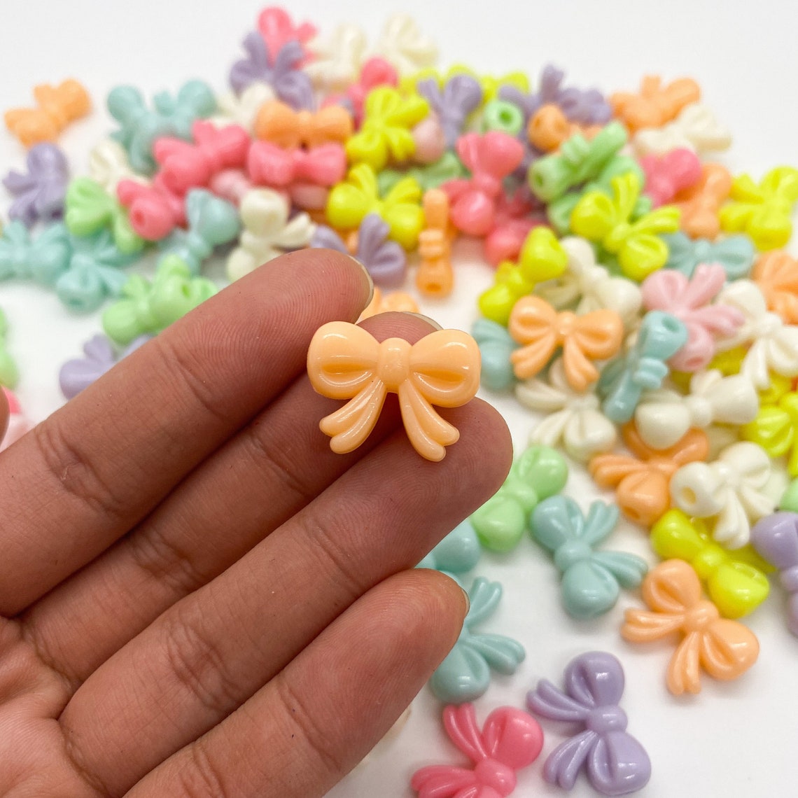 20mm Ribbon Pastel Beads Trendy Beads Acrylic Beads Trendy Etsy