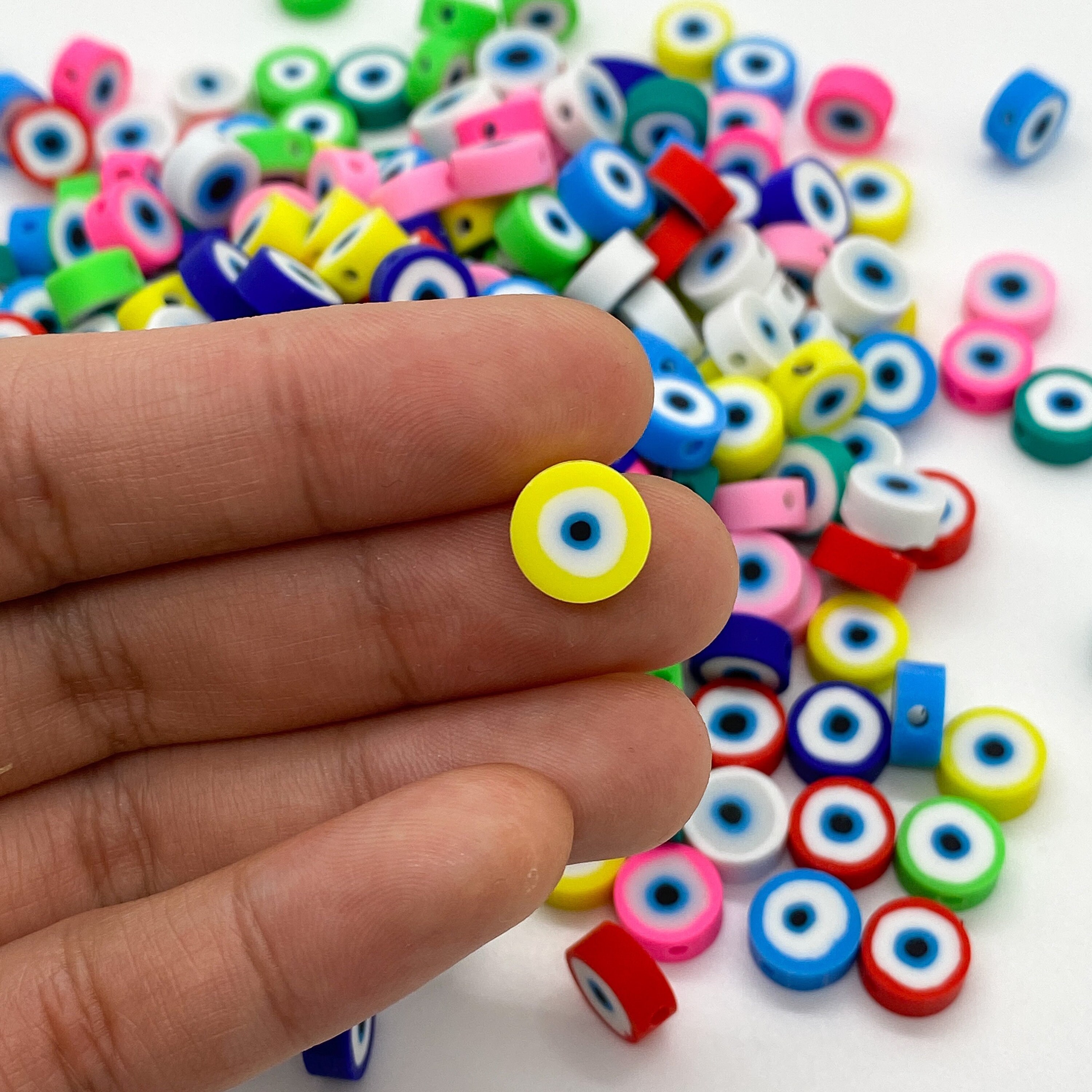 10mm Evil Eye Clay Beads Clay Beads DIY Projects DIY Etsy