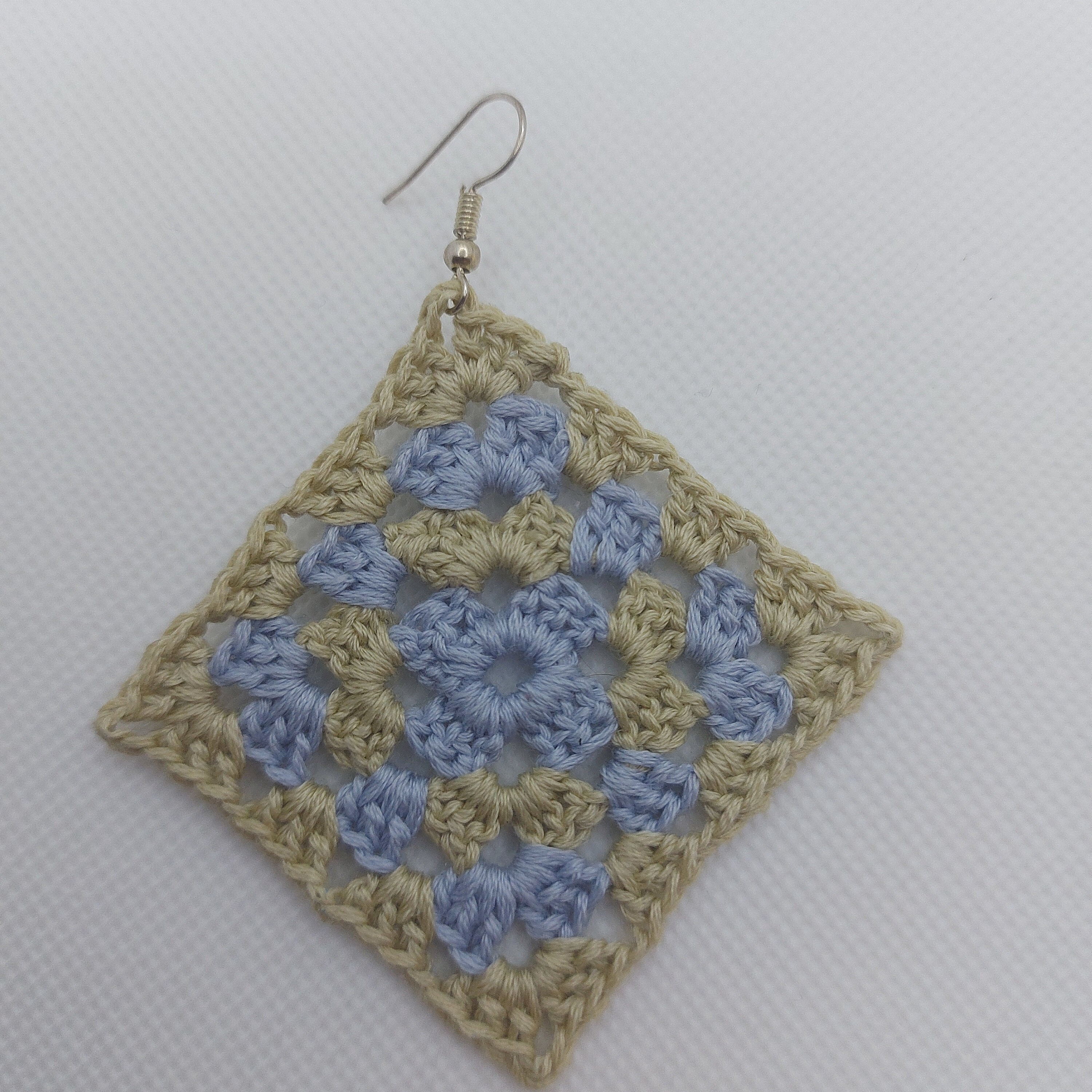 Crochet granny square earrings Etsy