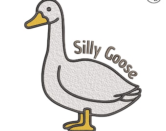 Silly Goose  Machine Embroidery Design, Funny Joke Embroidery Design, Punny Embroidery