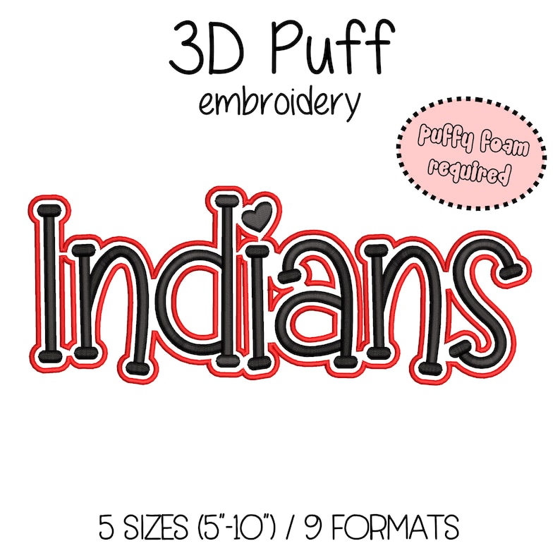 Indians Embroidery 3D Puff Foam - 5 Sizes (5