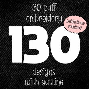130 Designs Bundle Machine Embroidery 3D Puff Foam - 5 sizes (5&quot;-10&quot;) High School Mascot - Digital Machine Embroidery Pattern with Outline