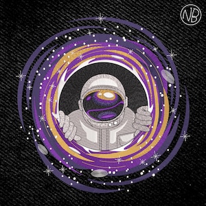Astronaut Embroidery Design 8 sizes (3&quot;-10&quot;) Space Embroidery design - Instant Download - Digital Machine Embroidery Pattern
