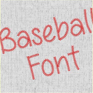 Fuente de béisbol para bordar a máquina, 72 símbolos, 4 tamaños (1,5", 2", 2,5", 3") + formato BX, descarga instantánea