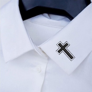 1 i MINI Kors Maskinbroderi Design Litet Broderimönster Jesus Ikon Gud Tro Kristen Bibel Helig Jul Påsk