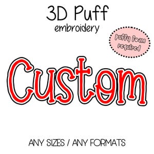 CUSTOM Sport Outline 3D Puff Machine Embroidery Design