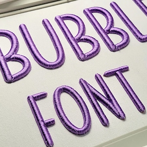 Bubble Font 3D Puff for Machine Embroidery 5 sizes (1"-4") + BX format