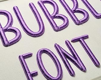 3D Puff Bubble Font for Machine Embroidery 5 sizes (1-4in) + BX format