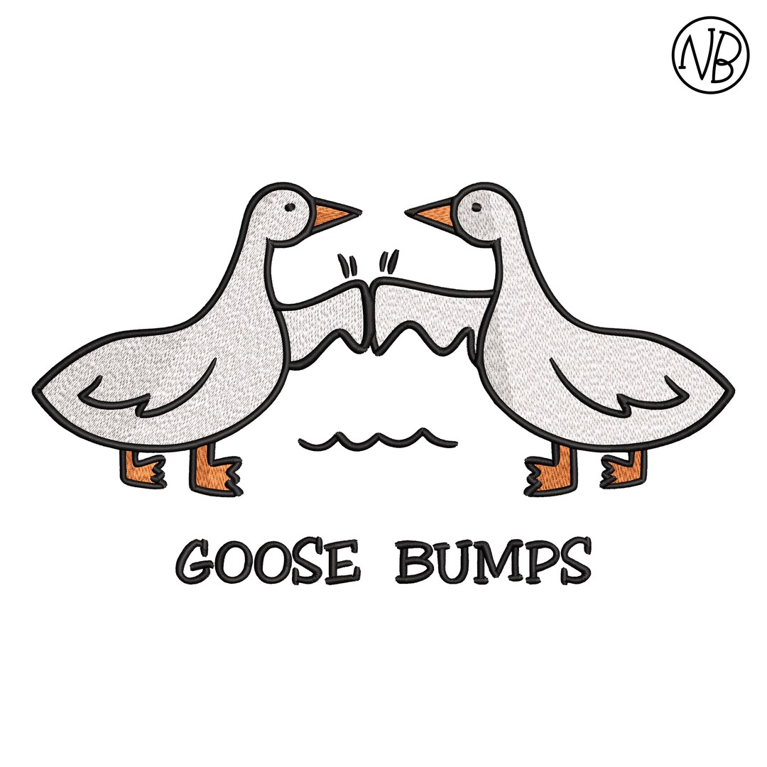 Goose Bumps Machine Embroidery Design, Funny Joke Embroidery Design ...