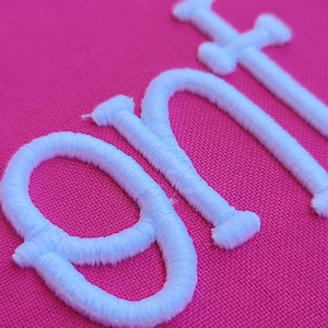 Candy Font 3D puff Machine Embroidery 7 sizes (1.5&quot;-5&quot;) + BX format, Alphabet Monogram Handwritten Letters Script - Instant Download