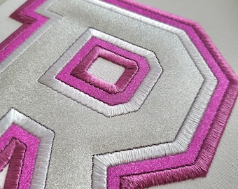 Double Applique Sport Font Embroidery 6 sizes (3-8in) + BX format - Digital Machine Embroidery Files