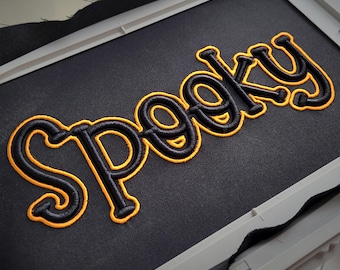 Spooky Embroidery 3D Puff Foam - 5 sizes (5"-10" in width) Halloween embroidery - Instant Download - Digital Machine Embroidery Pattern