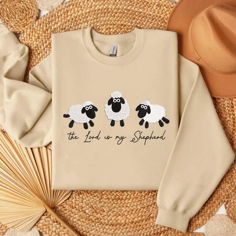 The Lord is My Shepherd Machine Embroidery Design, Psalm Embroidery, Сhristian Embroidery Design