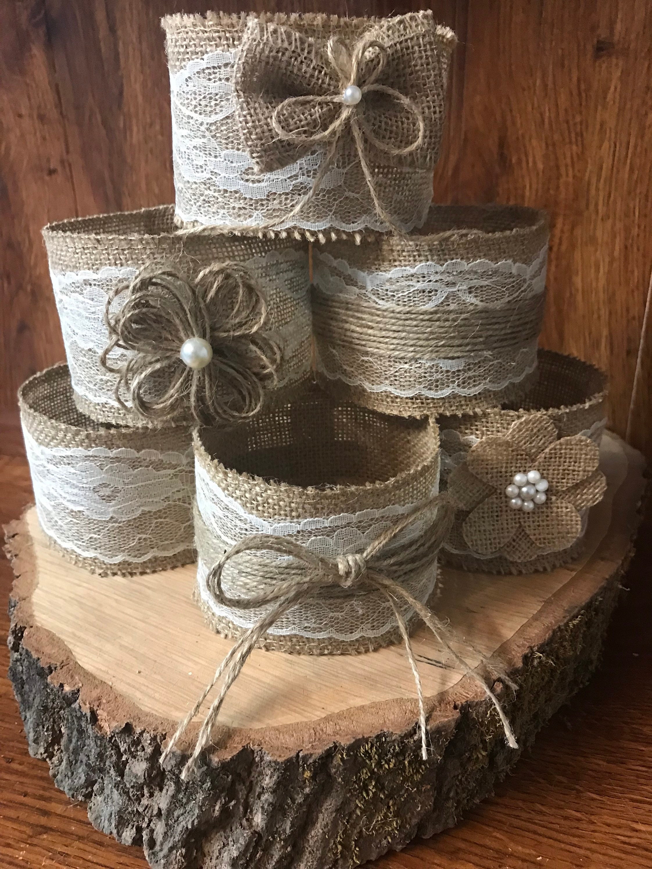 Wedding Burlap Mason Jar Sleeves Rustic Wedding Decorations Wedding Centerpiece Bridal Shower Decor, Jars are Not Included
