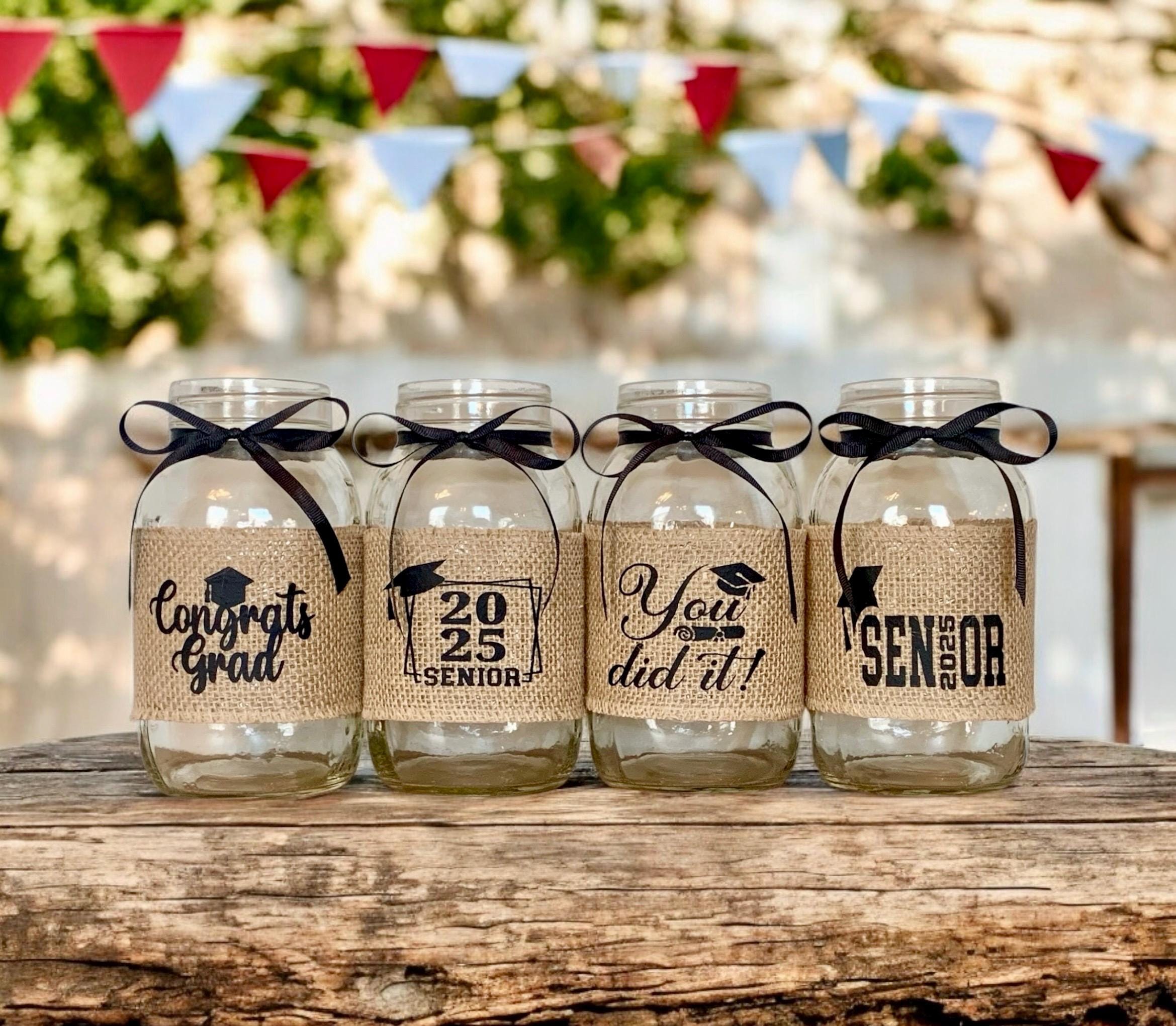 2025 Senior Graduation Centerpieces Class of 2025 Highschool Graduate Grad Party Decor Graduation Decor Mason Jar Sleeves, Jars not included