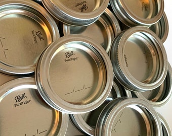 Canning Lids with Bands, Ball Regular Mouth Lids with Bands, Canning Mason Jar Lids Pint Mason Jar Lids Quart Mason Jar  Food Preservation