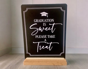 Graduation Party Sign Candy Table Sign for Grad Party Dessert Table Sign Grad Party  6”x 8”
