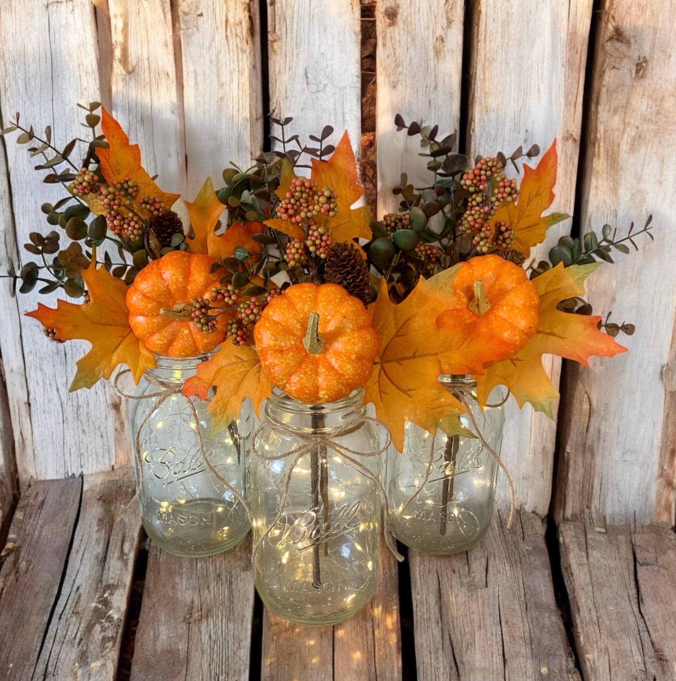 Fall Centerpiece Thanksgiving Decor Fall Wedding Decor Fall Pumpkin ...
