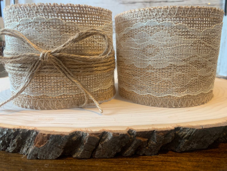 Wedding Burlap Mason Jar Sleeves Rustic Wedding Decorations Wedding Centerpiece Bridal Shower Decor, Jars are Not Included image 6