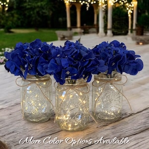 Blue Centerpieces Lighted Party Table Decor for Graduation Event Centerpiece Table Decor for Wedding Centerpieces Blue Birthday Party Decor