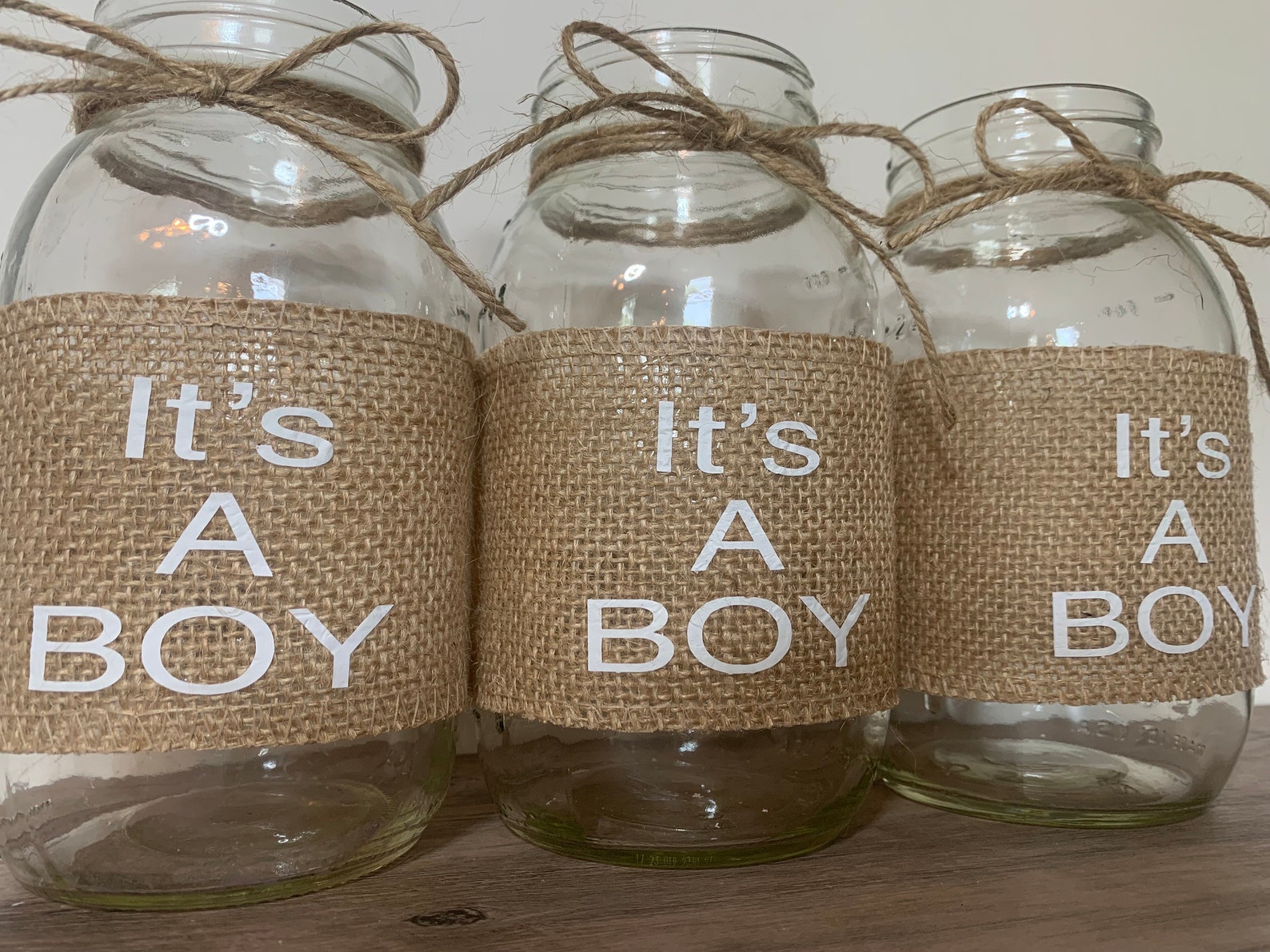 Its a Boy Baby Shower Centerpiece Mason Jar Baby Shower Etsy