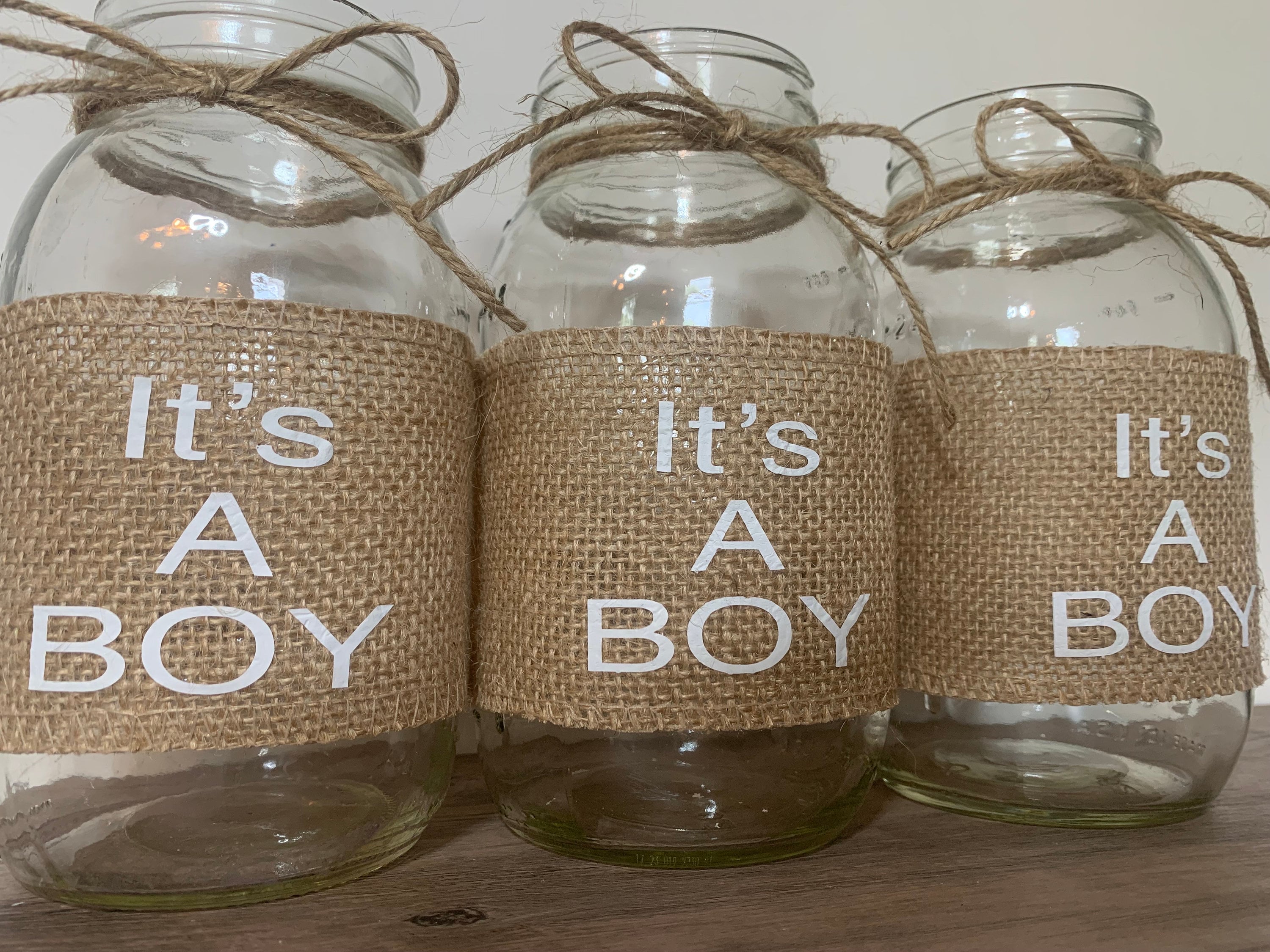 Its a Boy Baby Shower Centerpiece Mason Jar Baby Shower Etsy