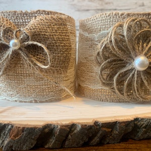 Wedding Burlap Mason Jar Sleeves Rustic Wedding Decorations Wedding Centerpiece Bridal Shower Decor, Jars are Not Included image 7