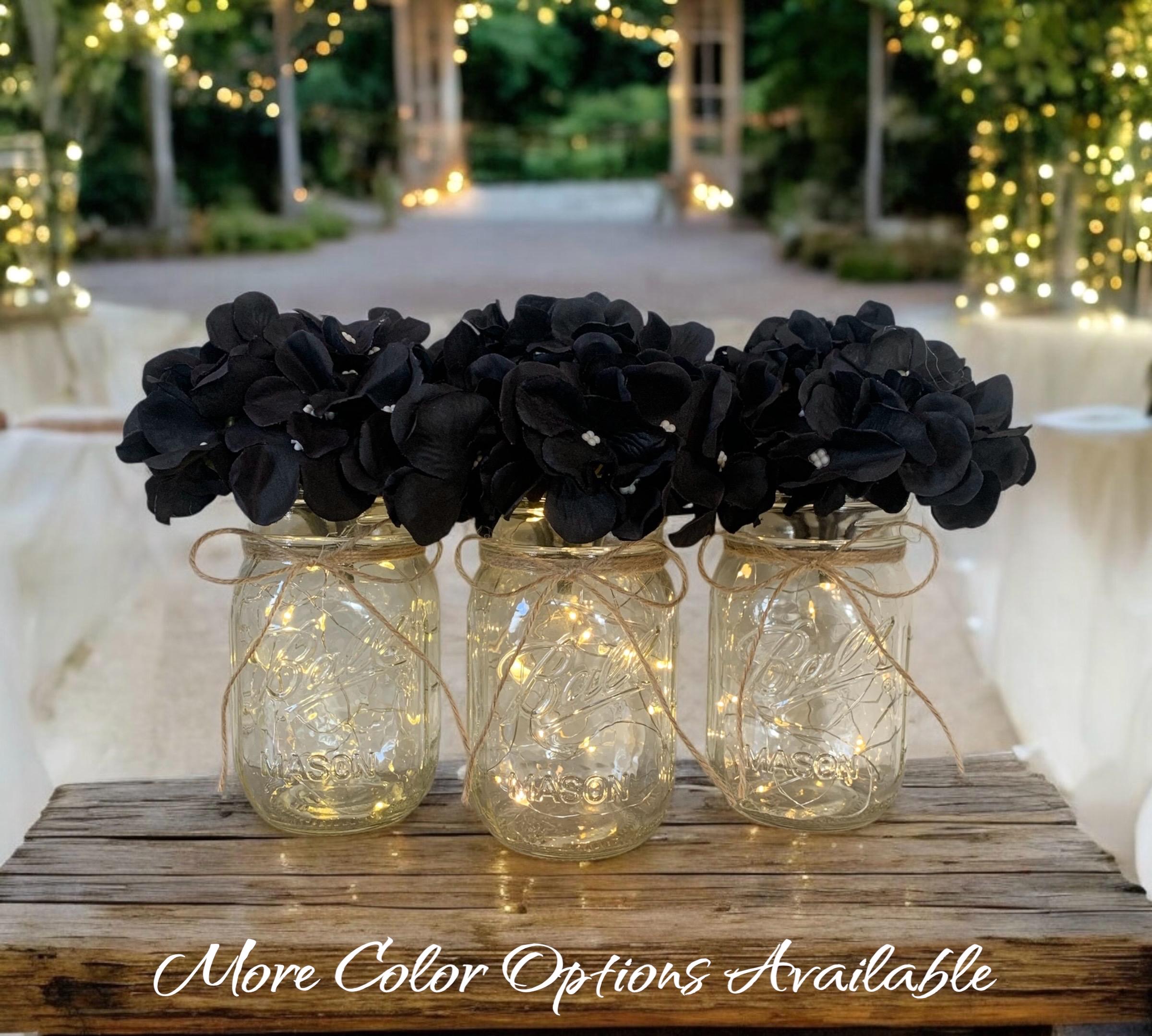 Black \u0026 Champagne Wedding Centerpiece - Etsy, image size:2400x2159