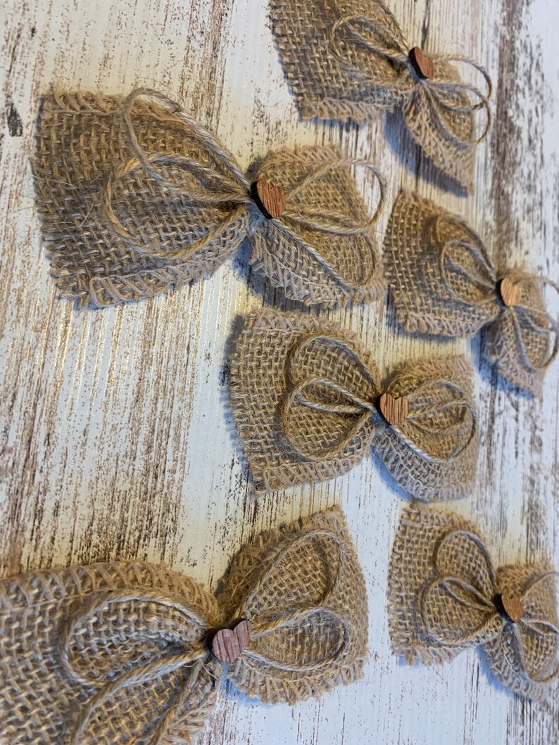 Small Rustic Bows Rustic Wedding Decor Small Burlap Bows Wedding Aisle Decorations - Etsy