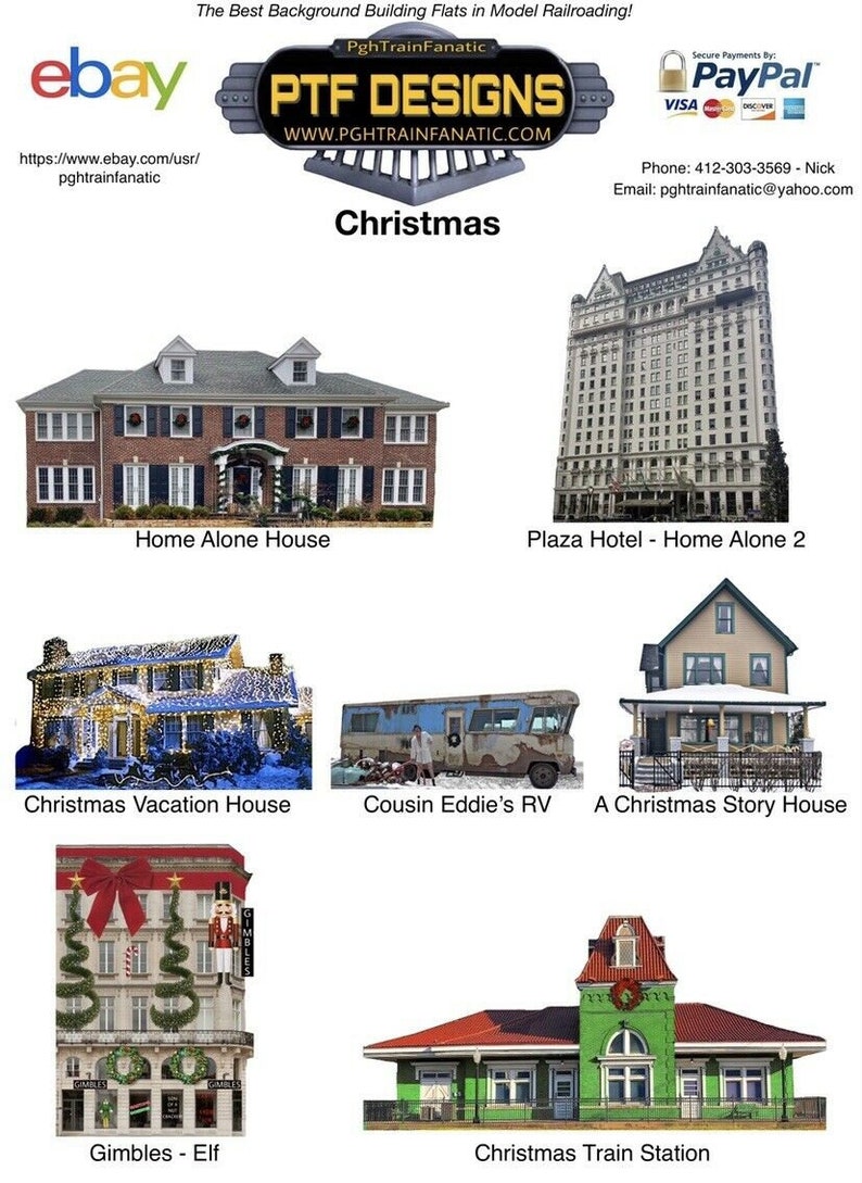 G Scale A CHRISTMAS STORY House Building Flat W/ Leds Etsy