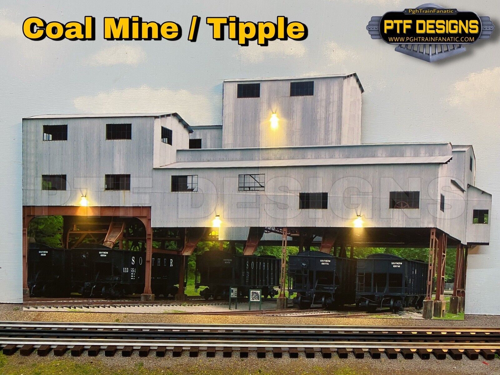 O Scale COAL MINE Tipple Building Flat Background Building for
