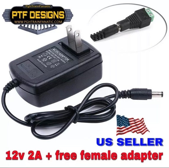 12 Volt DC 2A Power Adapter / Transformer With Female Connector 