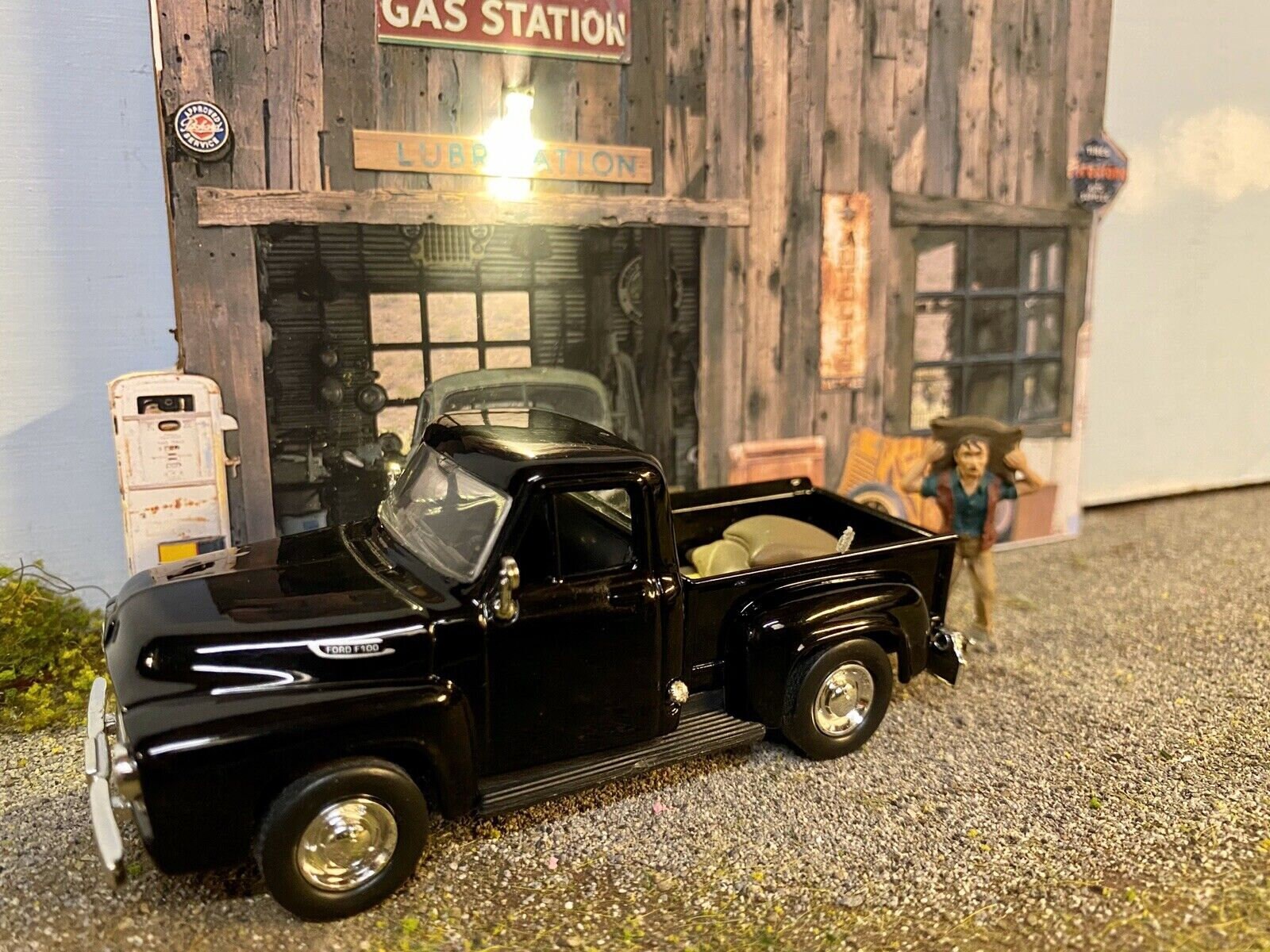 O Scale GAS STATION Building Flat W/led Scratch Built Etsy