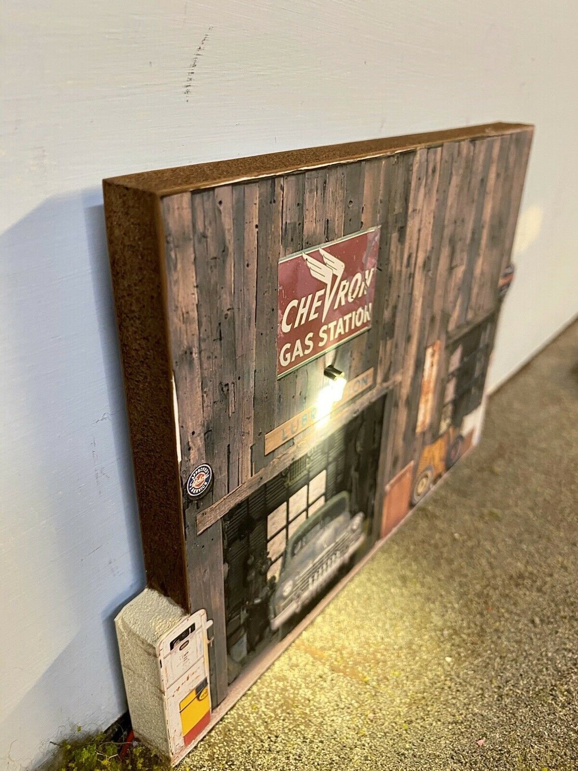 O Scale GAS STATION Building Flat W/led Scratch Built Etsy