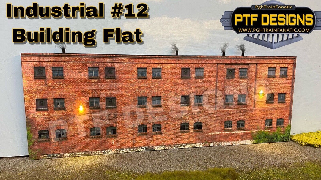 N Scale Scratch Built Industrial 12 Building Flat/front Factory Leds Walthers Decoration Diorama